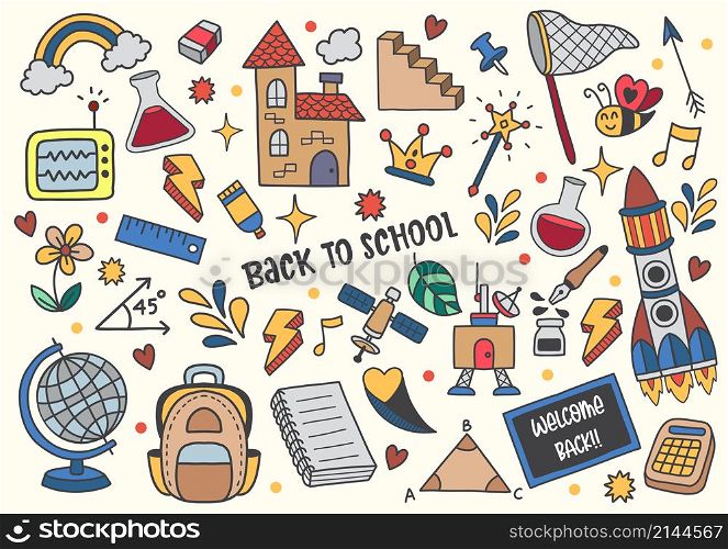 back to school illustration Vector for banner, poster, flyer