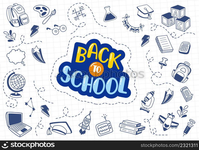 back to school illustration Vector for banner, poster, flyer