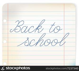 Back to school lettering on linked paper - poster with space for your content