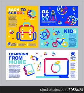 Back to School, online Learning , layout template, banner design.