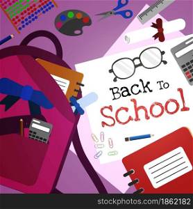 Back To School Paper Study Education Concept Vector Background