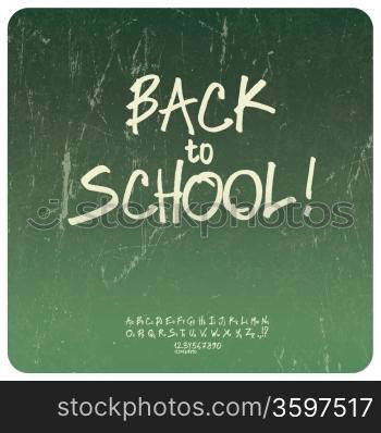 Back to school poster. Vector