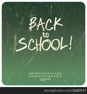 Back to school poster. Vector