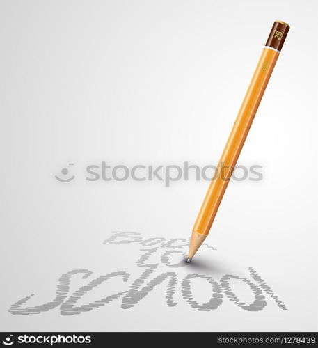 Back to school poster with a pencil and space for your content