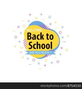 Back to school set. Colorful banners. Back to school creative background. Vector illustration