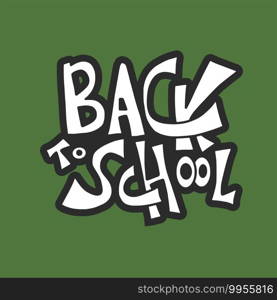 Back to school text for banner. Template for sale cards and promotion. Vector illustration.