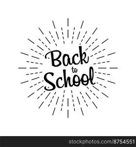 Back to school text, great design for any purposes. Doodle vector. Hand drawn phrase. School board background. Vector illustration