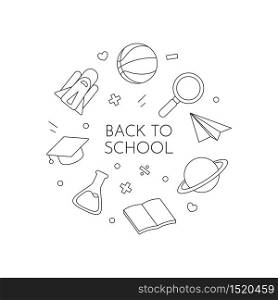Back to school Vector illustration. Drawing design concept.