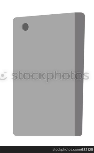 Back view of black modern smartphone with camera vector cartoon illustration isolated on white background.. Back view of smartphone vector illustration.