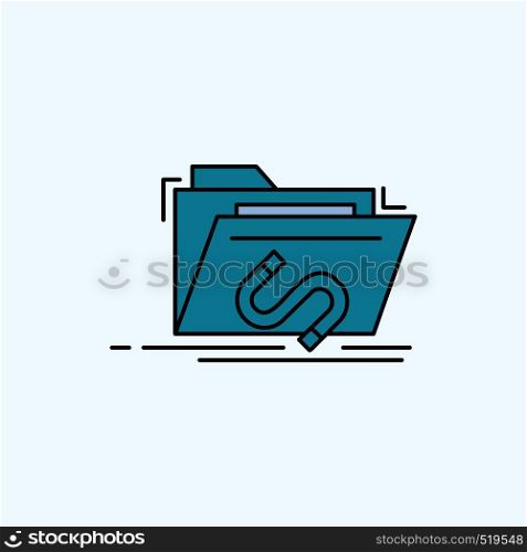 Backdoor, exploit, file, internet, software Flat Icon. green and Yellow sign and symbols for website and Mobile appliation. vector illustration. Vector EPS10 Abstract Template background