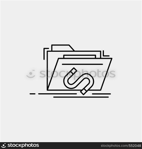 Backdoor, exploit, file, internet, software Line Icon. Vector isolated illustration. Vector EPS10 Abstract Template background
