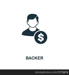 Backer icon. Premium style design from crowdfunding collection. UX and UI. Pixel perfect backer icon. For web design, apps, software, printing usage.. Backer icon. Premium style design from crowdfunding icon collection. UI and UX. Pixel perfect backer icon. For web design, apps, software, print usage.