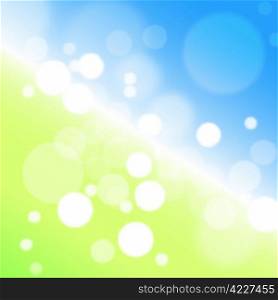 Background - abstract illustration bokeh in blue, green and yellow colors