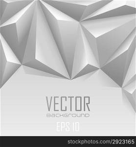 Background abstract triangle polygon trendy style. White Vector wallpaper. Copyspace for you logo or text.