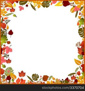 Background autumn frame, element for design, vector illustration