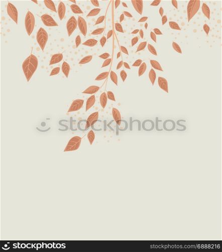 Background autumn leaves. Vector illustration of autumn leaves. Background with orange leaves in flight