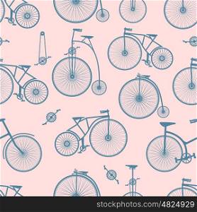 Background bicycle seamless. Background bicycle seamless repeating pattern in vintage retro style