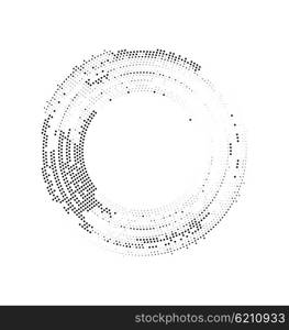 Background border from dots path form circles. Abstract black white background border from dots path form circles - vector