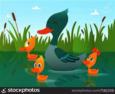 Background cartoon duck. Illustrations of funny ducks. Vector duck smile and ducky animal, duckling bird. Background cartoon duck. Illustrations of funny ducks