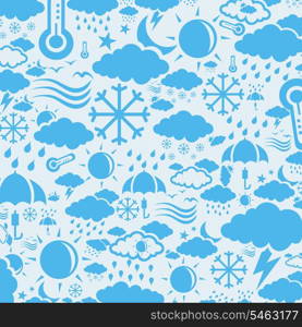 Background collected from weather symbols. A vector illustration