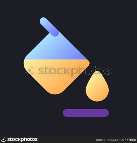 Background color flat gradient fill ui icon for dark theme. Change footage. Better video look. Pixel perfect color pictogram. GUI, UX design on black space. Vector isolated RGB illustration. Background color flat gradient fill ui icon for dark theme