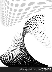Background Composition, Web Template (Halftone) Design Vector Art Illustration
