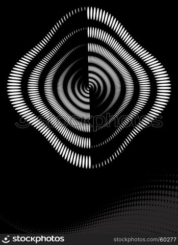 Background Composition, Web Template (Halftone) Vector Illustration