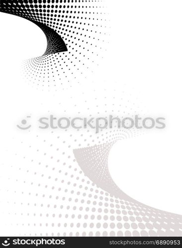 Background Composition, Web Template (Halftone) Vector Illustration