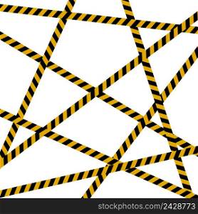 Background, crime scene, caution tape, police line and hazard tapes are crossed, all sealed, do not pass, do not cross