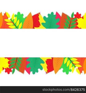background decorated with colorful autumn leaves, card, banner 