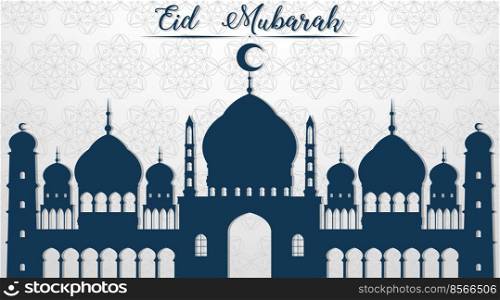 Background design for Muslim festival Eid Mubarak illustration