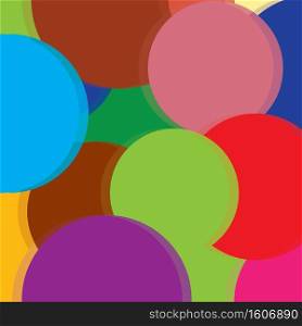 Background design in round and colorful round shape