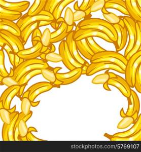 Background design with stylized fresh ripe bananas.. Background design with stylized fresh ripe bananas