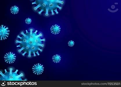 Background design with the theme of the covid-19 virus outbreak. Corona virus banner.