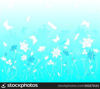 Background flower with butterfly