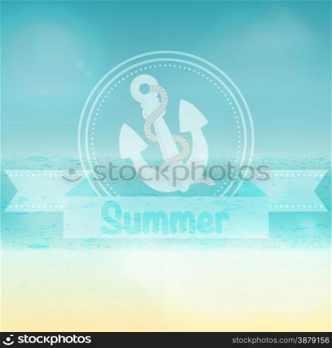 Background for design on sea subjects with a beach