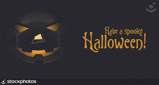 Background for Halloween Card with Pumpkin