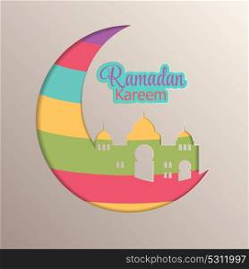 Background for Muslim Community Festival Ramadan Rareem. Eid Mubarak. Vector Illustration EPS10. o2016-05-26-08
