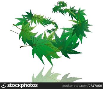 Background frame from maple leaves. Vector illustration.