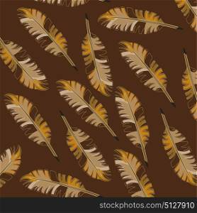 Background from feather. Feather of the bird on gray background is insulated
