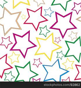 Background from figures star. Decorative background from varicoloured figures star on white background
