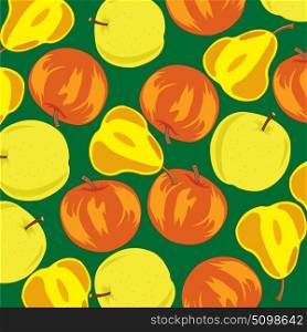 Background from fruit. Fruit background from red and yellow apple and pears