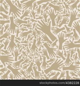 Background from hands of grey colour. A vector illustration