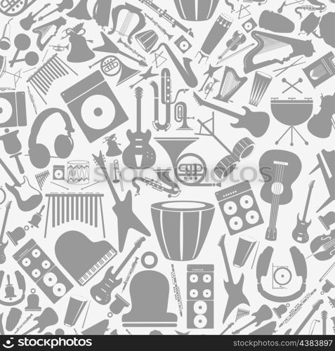 Background from musical instruments. A vector illustration