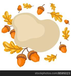 Background from oak leaves with acorns. Image of seasonal autumn plant.. Background from oak leaves with acorns. Image of autumn plant.