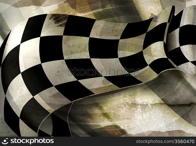 Background Horizontal Checkered, old-style vector