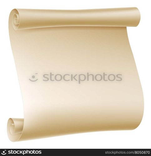 Background illustration of an old rolled up paper scroll