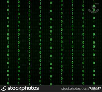 Background in a matrix style. Falling random numbers. Green is dominant color. Vector illustration.. Background in a matrix style. Falling random numbers. Green is dominant color. Vector stock illustration.