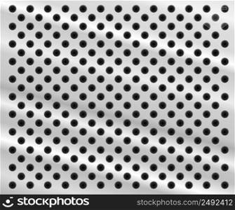 Background in form of aluminum sheet with holes