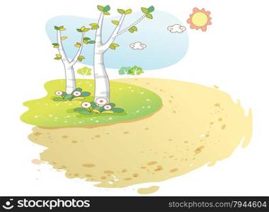 background landscape cartoon